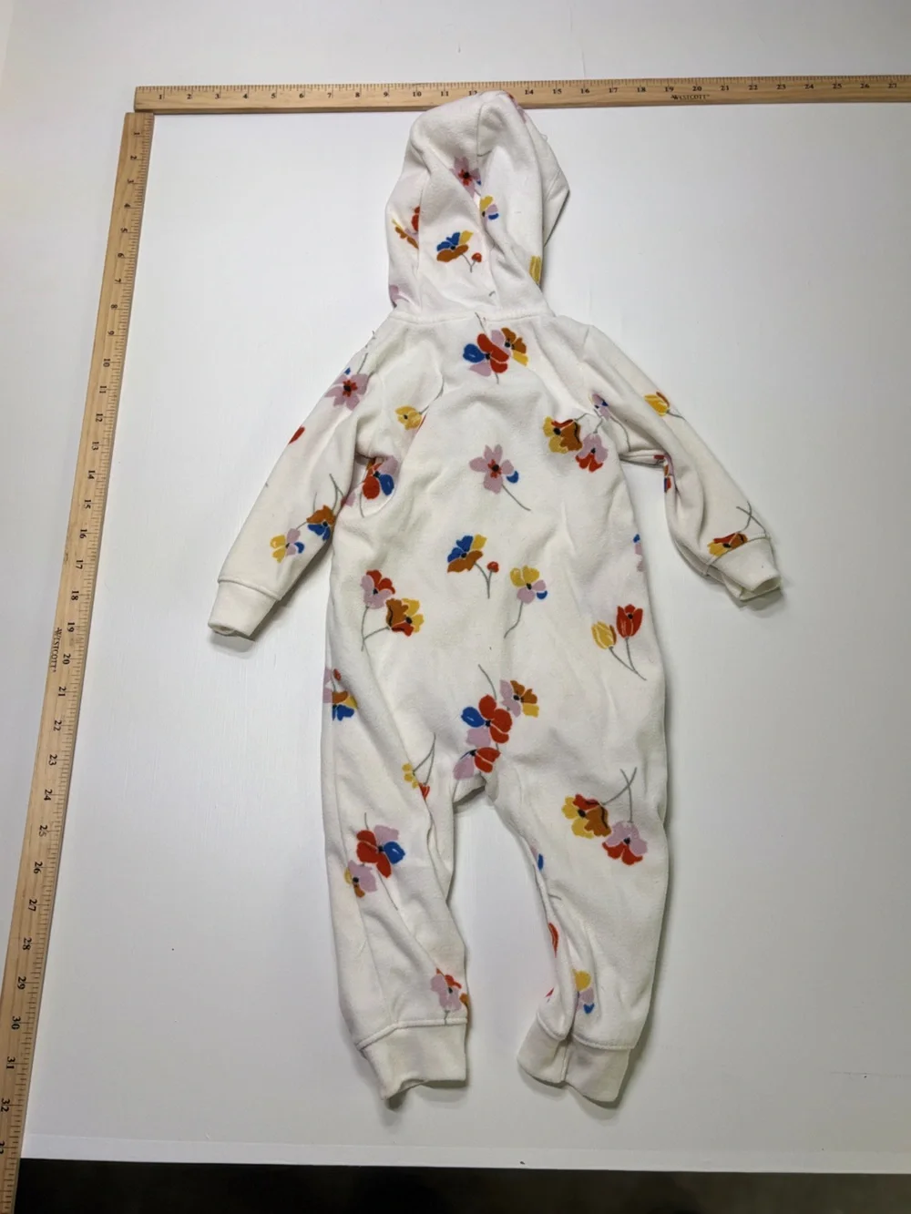 Carter’s 12M Baby Hooded Fleece Animal Print One Piece Sleeper